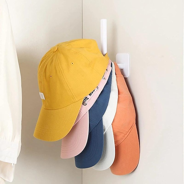  chapeau rack pour casquettes de baseball adhésif chapeau crochets pour mur cap cintre stockage cap organisateur pas de forage porte-chapeau pour porte placard