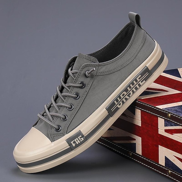 Diagonal Stripes - Inspired By Taylor Swift - Sustainably Made Men’s lace-up canvas shoes main image 1