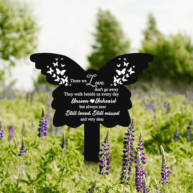 Cemetery Memorial Tomb Decoration Acrylic Butterfly Cemetery Decoration ...