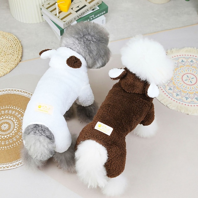  Ubrania dla psów Etykieta z tkaniny Niedźwiedź czworonożny, polarowy, ciepły odzież dla psów Jesień i zima Teddy Fight Odzież dla zwierząt