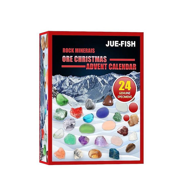 Miner Advent Calendar Natural Rock Mineral Collection 24 Days Gift 2023