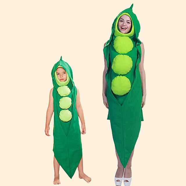 Veggies Pea Pod Cosplay Costume Funny Costumes Group & Family Halloween