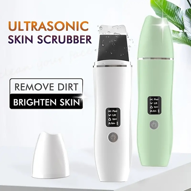  épurateur de peau à ultrasons avec 4 modes - spatule faciale de nettoyage en profondeur pour l'élimination des points noirs et le nettoyage des pores - machine à pelleter les pores électrique