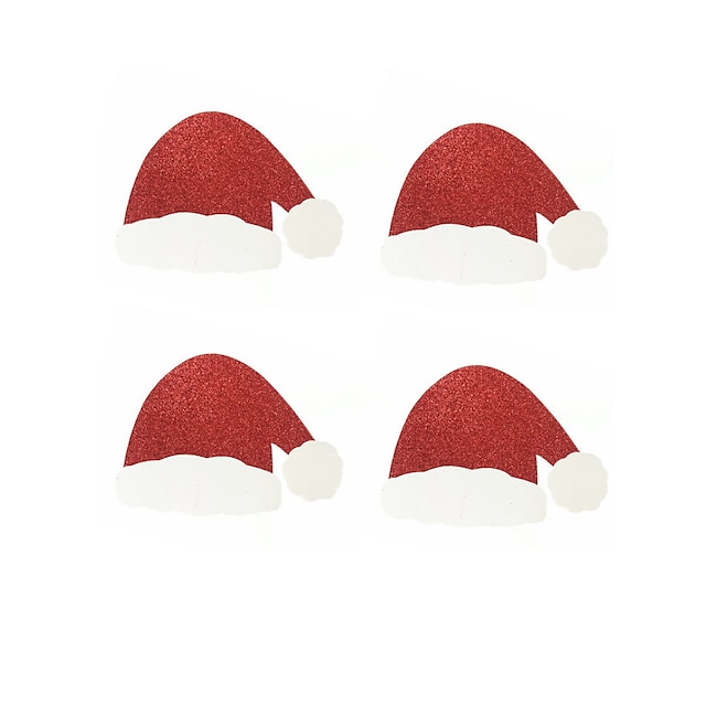 2 Pairs Disposable Breast Patch Self-Adhesive Red Christmas Hat Breast Patch Cute Beauty Breast Patch For Women