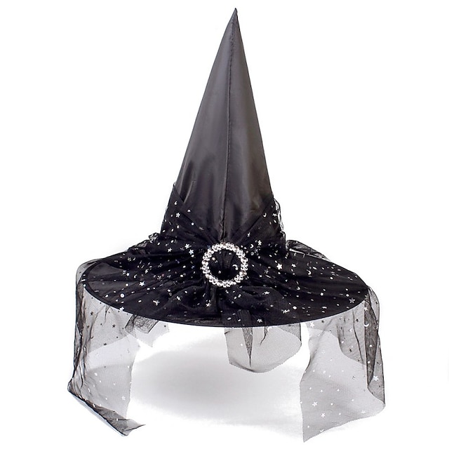  sombrero de bruja de halloween con velo de tela de araña sombrero de fiesta de disfraces de mujer sombrero de mago tocado de halloween sombrero de fiesta sombrero de halloween accesorios de decoración