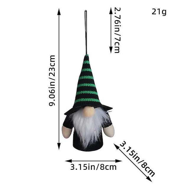  גמד מואר קישוטי ליל כל הקדושים בעבודת יד led light up elf זוהר גמד תפאורה תליון לשולחן קישוטי מסיבה בבית