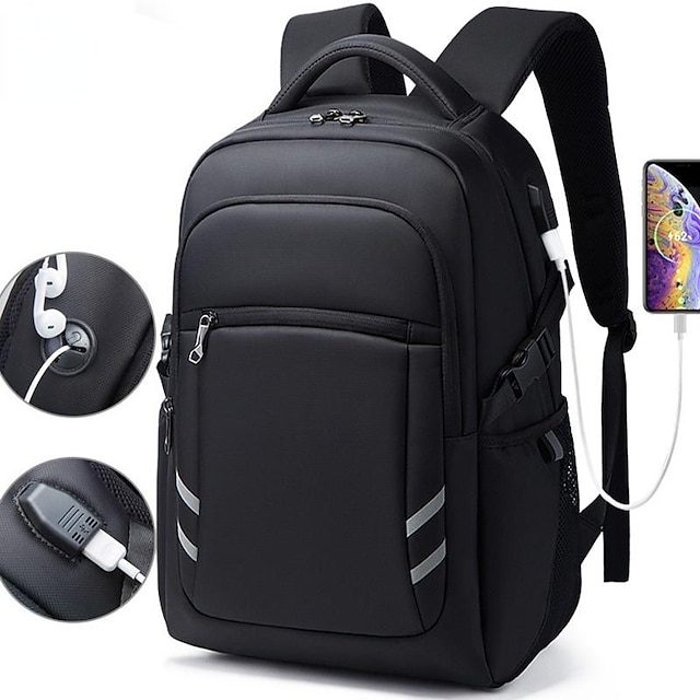  Verschleißfester Rucksack, wasserdicht, große Kapazität, Reise-Männerrucksack, USB-Business-Pendler-Computertasche, weiblich