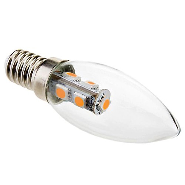  5 Stück 1 W LED-Kerzenlichter 60 lm E14 C35 7 LED-Perlen SMD 5050 180–240 V