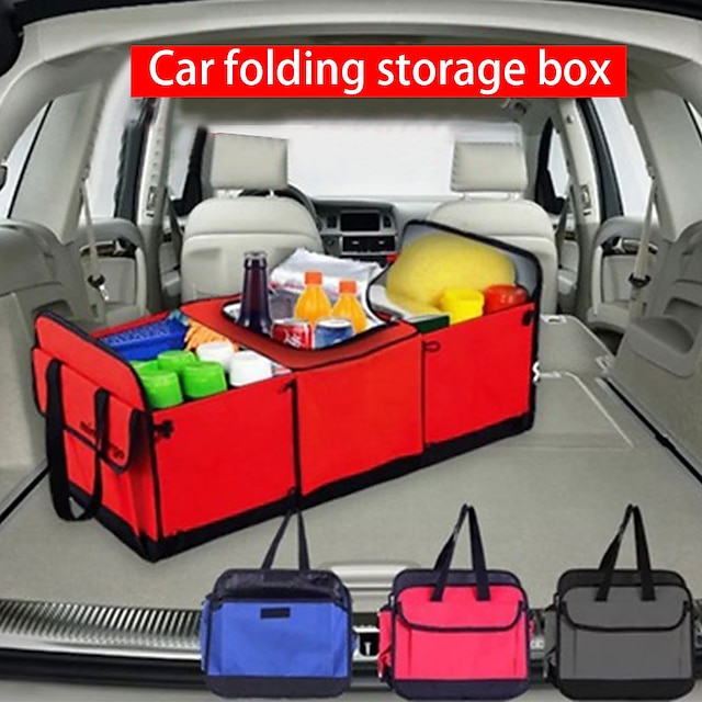  Maximize Your Car Trunk Space with this Collapsible Non-Slip Organizer!