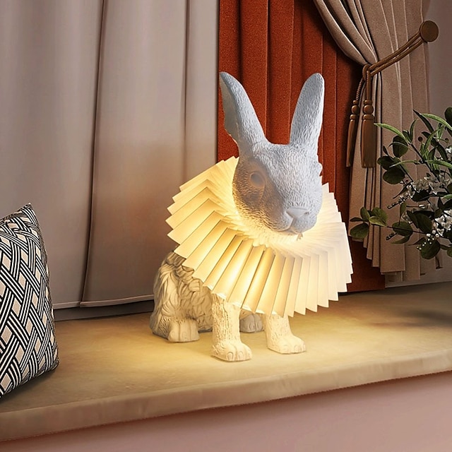  lampada da tavolo luce coniglio, luce notturna a led comodino lampada da tavolo per cartoni animati coniglio miffy regalo simpatico regalo decorativo può essere utilizzato come luce notturna 110-240v