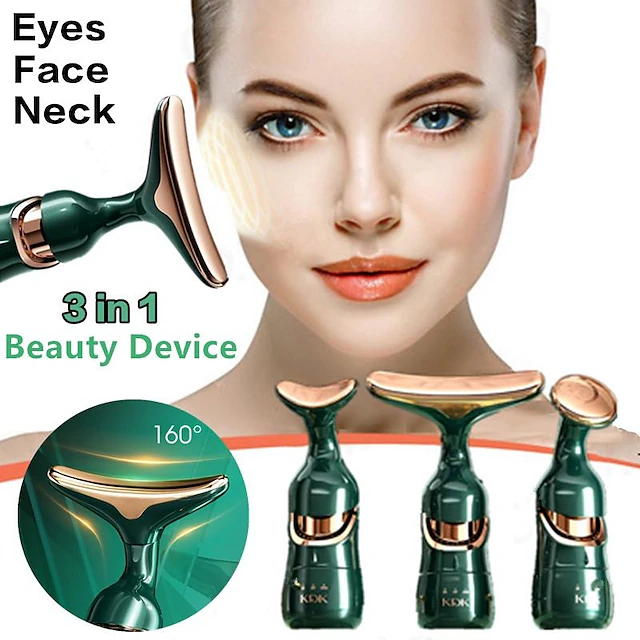 3 in 1 Face Neck Massager ION LED Photon Therapy Facial Lifting Beauty Devices Remove Double Chin Anti Wrinkle Skin Care Tools 18