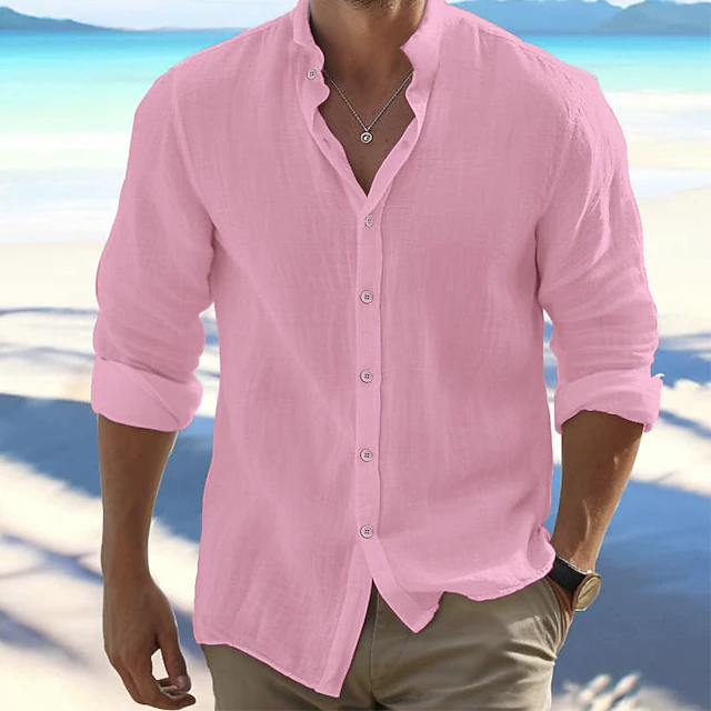 Mens Summer ButtonUp Shirt Stylish  Versatile Casual Wear