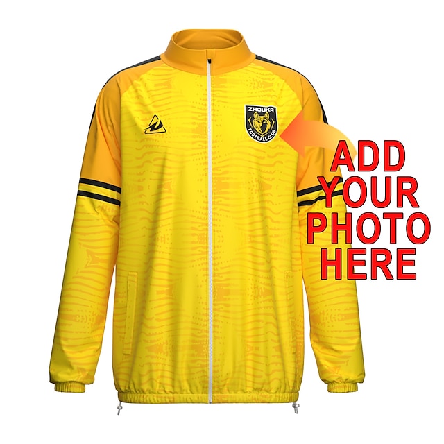 Men's Soccer Jacket Fitness Football Casual Outdoor Exercise Football ...