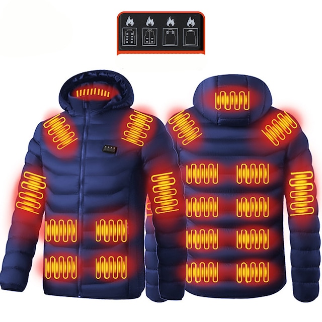  19-зонная куртка с подогревом для мужчин/женщин, USB-куртки с электрическим подогревом, мужской жилет, зимняя уличная теплая куртка-парка с проточками