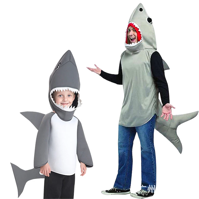 Shark Carnival Costume Cosplay Costume Halloween Group Family Costumes Kid's Adults' Men's Boys Funny Costume Halloween Carnival Masquerade Easy Carnival Costume 10