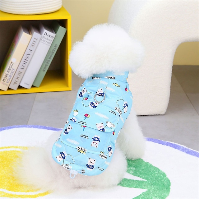 Cachorros Gatos Casacos Jaqueta Moda Estilo bonito Inverno Respirável Macio Lavável Confortável Ao ar livre Casual / Diário Roupas para cães for Bichon Frise Pomerânia Animais de Pequeno Porte