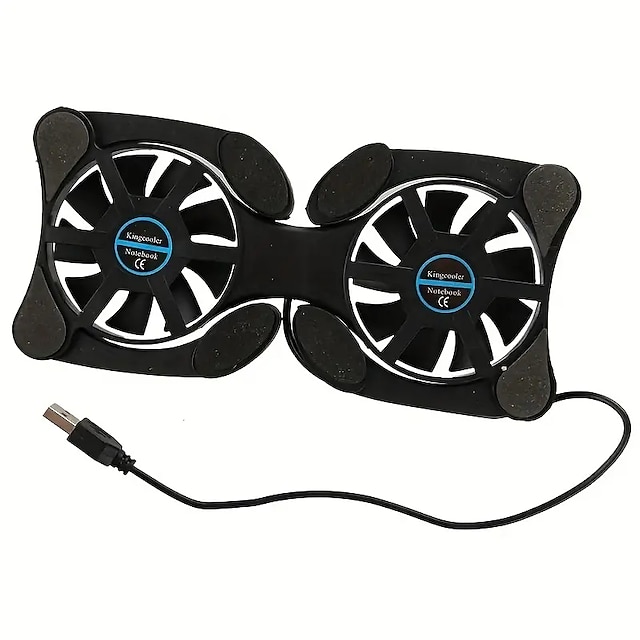  Foldable USB Cooling Fan Mini Notebook Cooler Cooling Pad Quiet Stand Double Fans For 7 to 15 Inch Notebook Laptop PC