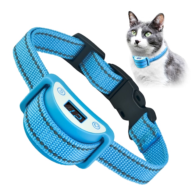  猫がニャーと鳴くのを防ぐデザインの犬用バーク首輪、自動バークショック首輪、音響振動とショックの3つの動作モードで防水&充電可能
