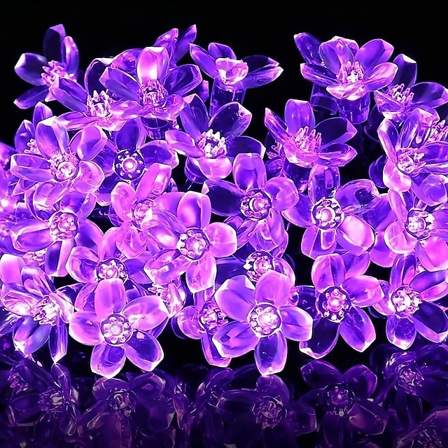  LED紫色の桜ストリングライト - シーンの装飾、誕生日パーティー、クリスマスギフトに最適 & 室内装飾！