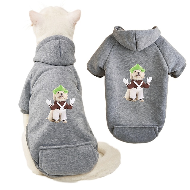  Hund Katze Kapuzensweatshirt Mode Cool Winter Atmungsaktiv Weich Waschbar Bequem Halloween Outdoor Alltagstauglich Hundebekleidung for Bichon Frise Zwergspitz Baby Haustier Papillon Klein
