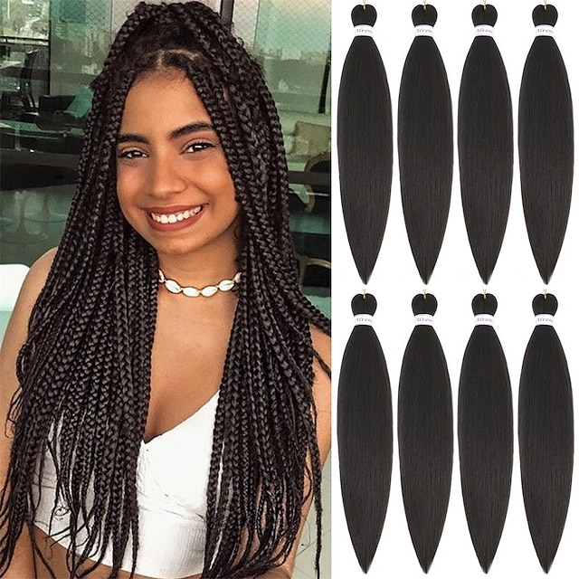 Pre Stretched Braiding Hair Long Braid 30 Inch 8 Packs Braiding Hair  Extensions Professional Synthetic Fiber Crochet Twist Braids 