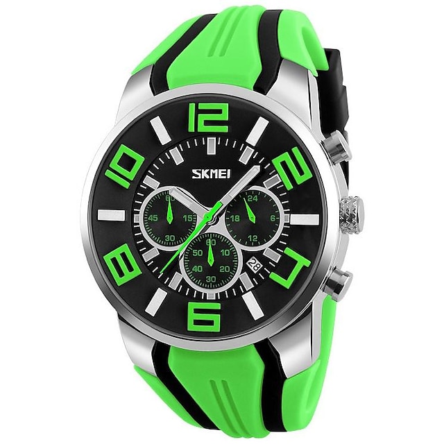  Heren Skmei Stop Horloge Luxe Horloges Siliconen Band Casual Horloges Voor Heren Waterdichte Quartz 9128 Klok