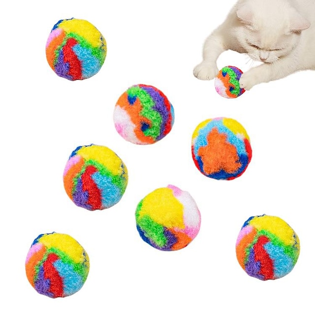  cross-border cat toys new plush ball cat color polypropylene scratch-resistant and bite-resistant cat ball cat supplies wholesale