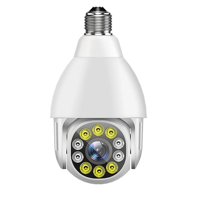  bombilla inalámbrica lámpara cámara wifi cámara ip ir visión nocturna cámara de seguridad para el hogar seguimiento automático video vigilancia cámara ptz p2p monitor cámara
