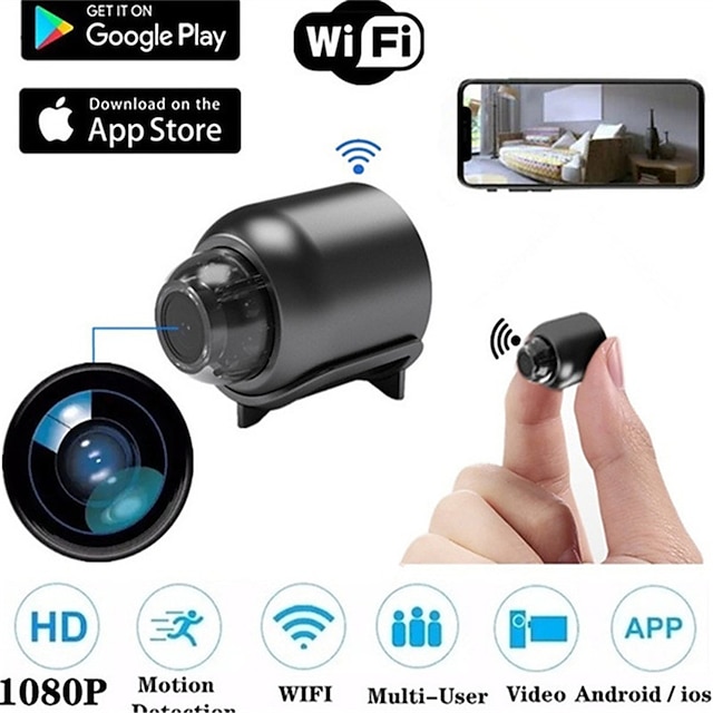  webcam 1080p box wifi detecție mișcare Wi-fi protejat configurare plug and play suport interior