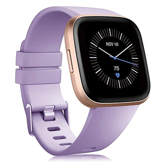  Slimme horlogeband Compatibel met: Fitbit Versa 2 / Versa Lite / Versa SE / Versa Siliconen Smartwatch Band Vrouwen mannen Sportband Vervanging Polsbandje