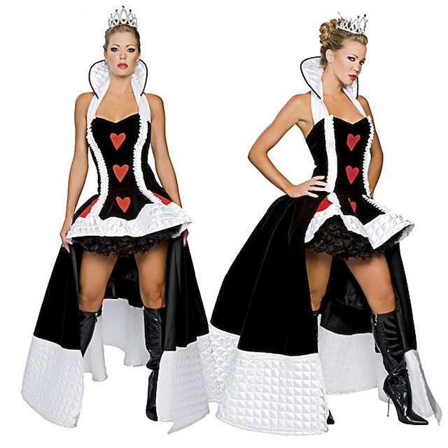  Queen of Hearts Red Queen Dress Cosplay Costume Adults' Women's Sexy Costume Performance Party Carnival Mardi Gras Easy Carnival Costume