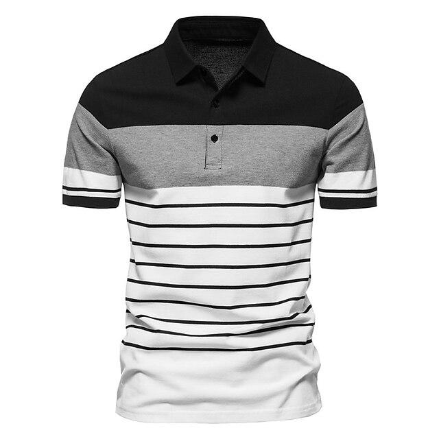 Men's Tennis Shirt Polo Shirt Casual Daily Collar Classic Short Sleeve