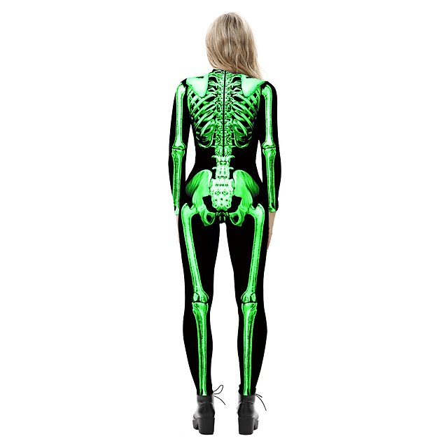 Skeleton / Skull Cosplay Costume Skin Suit Bodysuit Adults' Women's One