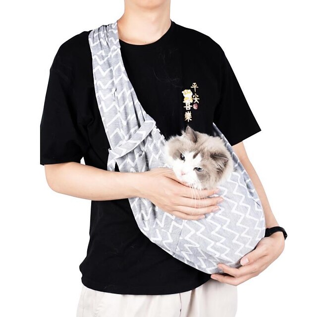  versione coreana borsa da esterno per gatti di grande capacità borsa portatile borsa a tracolla singola in puro cotone con tracolla all'ingrosso borsa per cani da compagnia