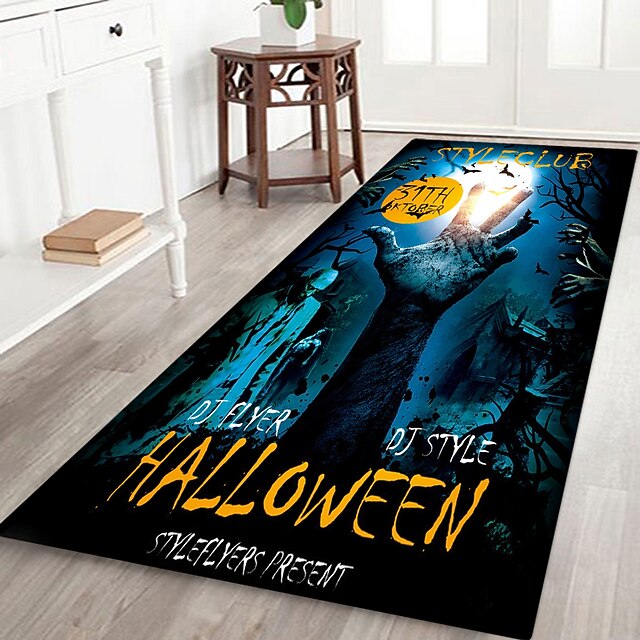 Halloween Floor Mat Halloween Terror Pumpkin Cemetery Castle Floor Mat