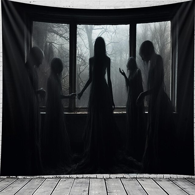 Halloween Ghost Hanging Tapestry Wall Art Large Tapestry Mural Decor Photograph Backdrop Blanket Curtain Home Bedroom Living Room Decoration Halloween Decorations 13