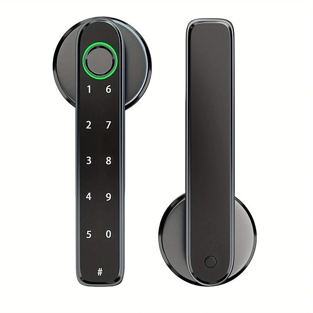  Bedroom Door Double Row Graffiti Smart Lock Home Indoor Wooden Door Fingerprint Lock Office Electronic Password Door Lock