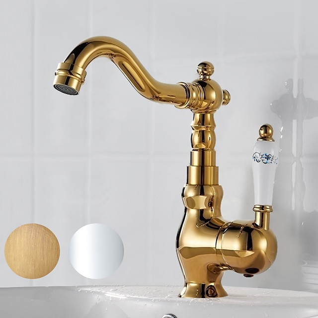  Bathroom Faucet Sink Mixer Basin Taps with Cold and Hot Hose, Deck Mounted Vessel Tap