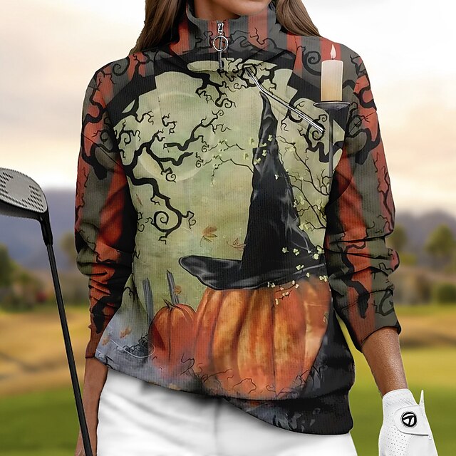 Acegolfs Damen Golf-Hoodie Golfpullover Golf-Sweatshirt Gelb Purpur Orange Langarm warm Golf-Oberbekleidung Shirt Damen-Golfkleidung, Kleidung, Outfits, Kleidung