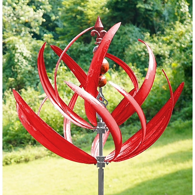  větrná vrtule pro zahradu a dvůr - velké kovové kinetické větrné sochy pro venkovní výzdobu
