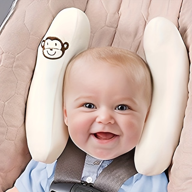 Siège de sécurité pour bébé appuie-tête oreiller coussin enfants cou oreiller poussette tête oreiller de protection fixe