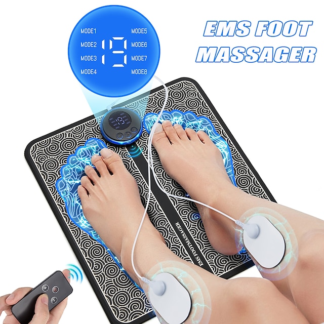  elektrische ems voetmassage pad verlichting pijn ontspannen voeten acupunten massagemat shock spierstimulatie verbeteren de bloedcirculatie