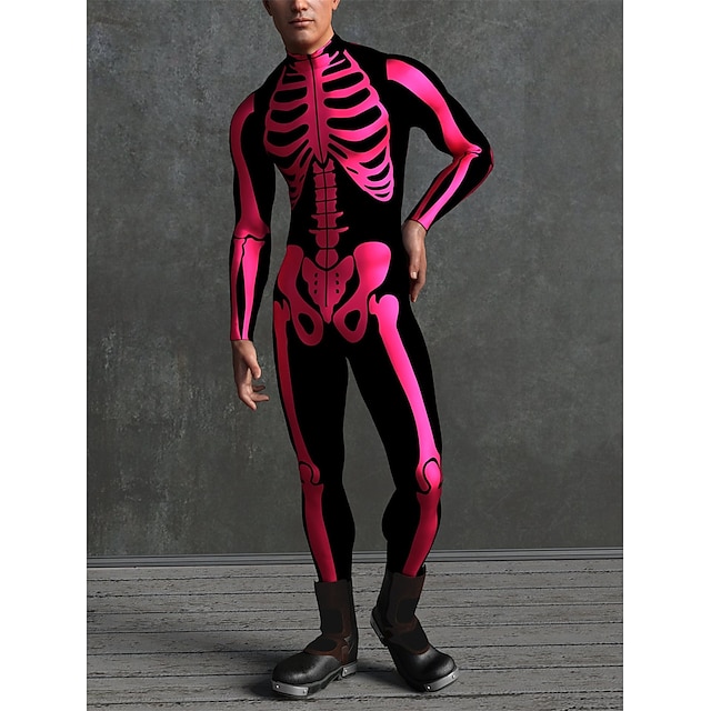 X-Ray Skeleton Catsuit One Piece Halloween Bodysuit