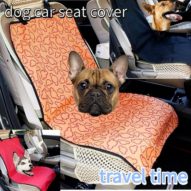  Dog Pet Seat Cover Car Front Passenger  with Adjustable Quick-release Travel Bed Mats Dog Accessories Pet  Waterproof Non-Slip