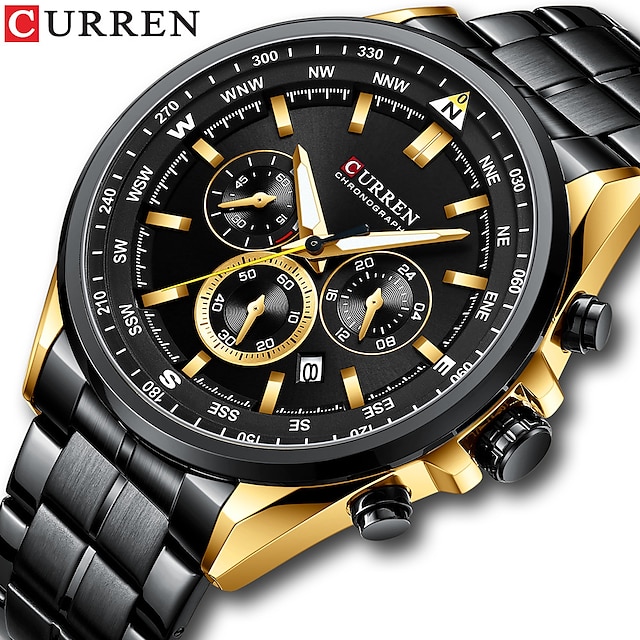  CURREN Man WristWatch Waterproof Chronograph Date Men Watch Military Top Brand Luxury Stainless Steel Sport Male Clock Gift 8399