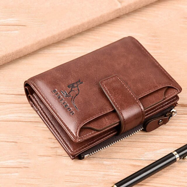 Men Casual Faux Leather Pocket Wallet Clutch ID Credit Card Holder Bifold Purse