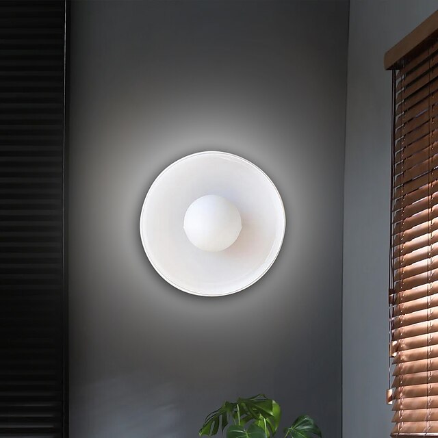  lightinthebox led loftslampe væglampe indendørs 1-lys 25cm glasformer flush mount lys sceilling lys til korridor veranda bar kreativ loft balkon lamper olivengrøn hvid gul 110-240v