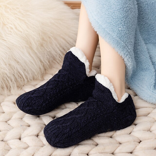 Winter Plush Thickened Home Floor Socks Plush Insulation For Men And ...