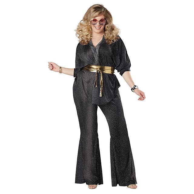 Retro Vintage 1960s 1970s Blouse / Shirt Bell Bottom Pants Abba Costume Plus Size Hippie Fit & Flare Fancy Dress Women's Carnival Costume Masquerade Carnival Performance Adults' Blouses Pants4