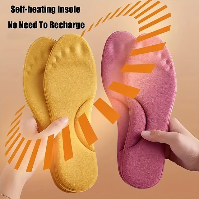  1pari itselämmittävät lämpöpohjalliset jaloille lämpimät muistivaahtomuoviholvia tukevat pohjalliset naisten talviurheilujalkineet itsekuumenevat kenkäpehmusteet